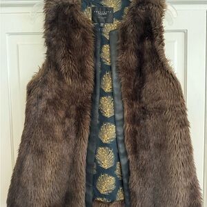 Sanctuary size S Brown Faux Fur Vest